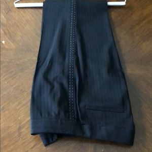 ELIE TAHARI black slack pants, side gray stiches